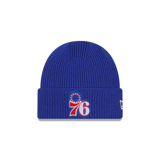 Philadelphia 76ers Short Skull Cuff Knit Beanie Hat - New Era Cap