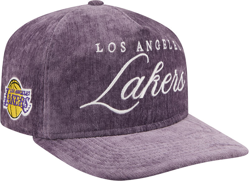 Los Angeles Lakers Velvet Team Script 19TWENTY Adjustable Hat