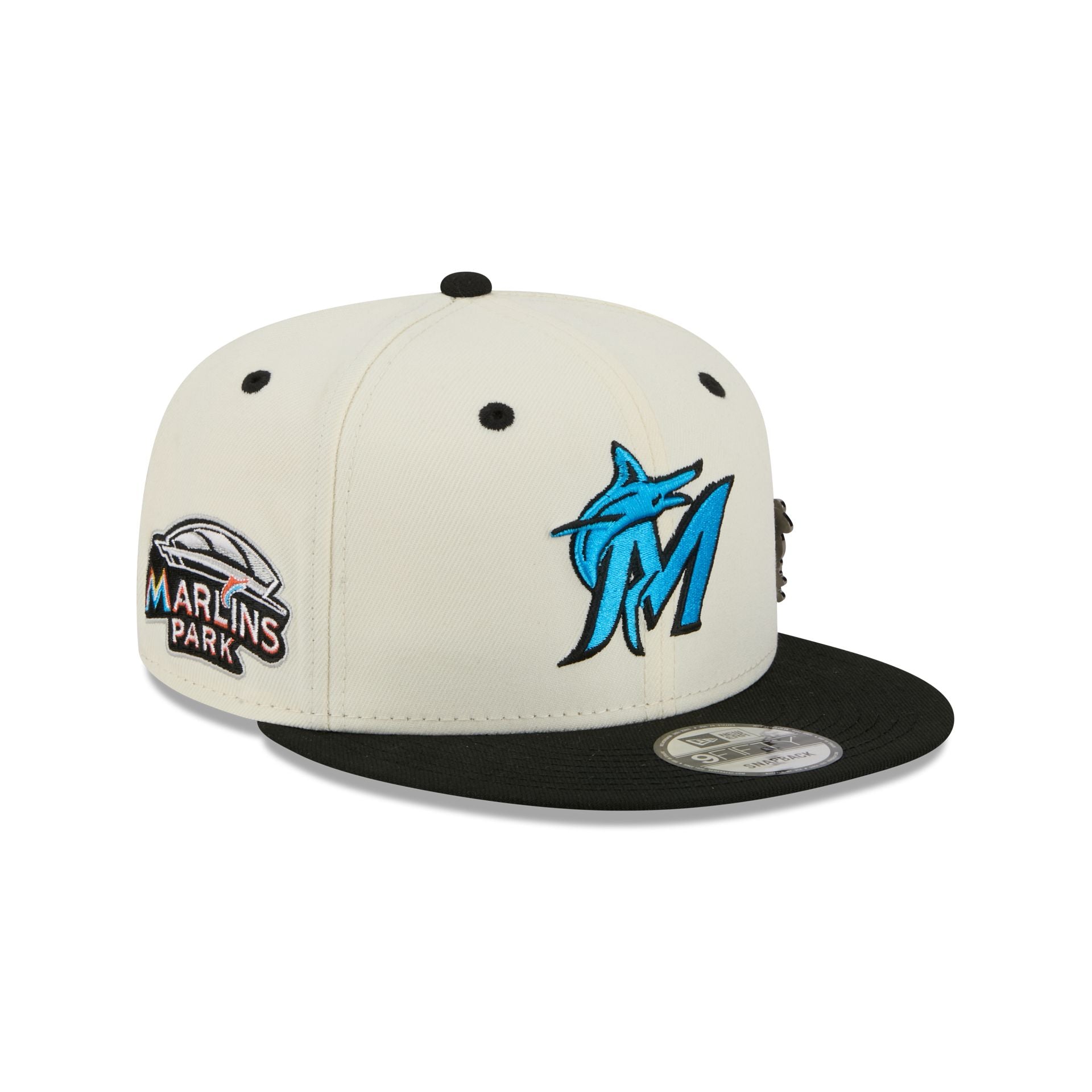 Miami Marlins Mascot Pin 9FIFTY Snapback Hat