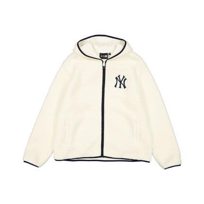 New York Yankees Cream Sherpa Jacket