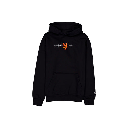 New York Mets Script Black Hoodie - New Era Cap