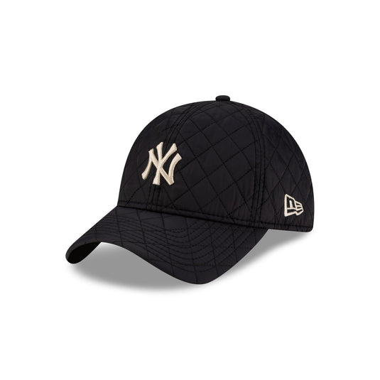 New York Yankees Quilted Satin Black 9TWENTY Adjustable Hat - New Era Cap