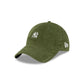 New York Yankees Mini Logo Green Corduroy 9TWENTY Adjustable Hat