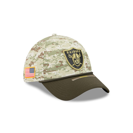 Las Vegas Raiders 2025 Salute to Service Digi Camo 39THIRTY Stretch Fit Hat - New Era Cap