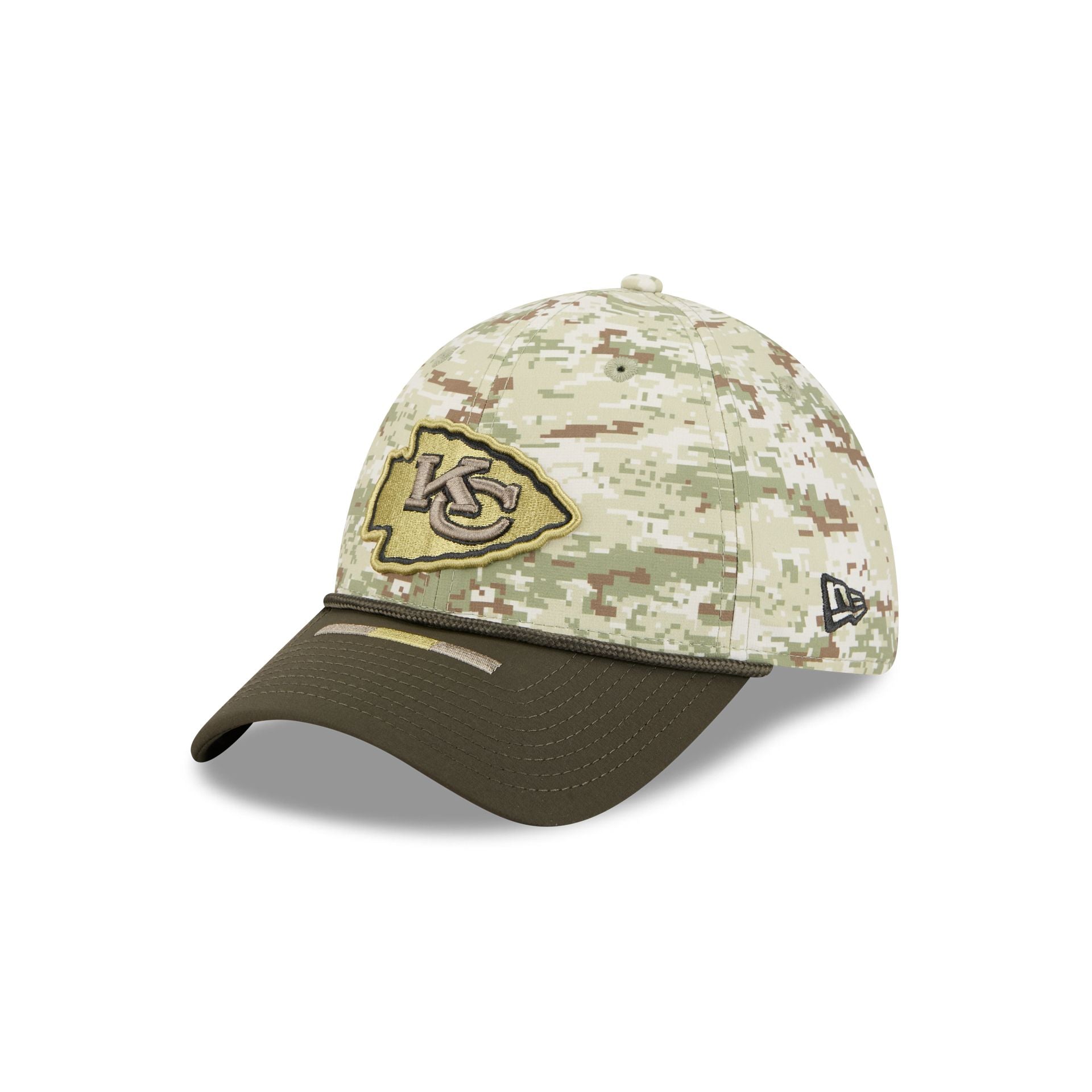 Kansas City Chiefs 2025 Salute to Service Digi Camo 39THIRTY Stretch Fit Hat