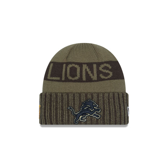 Detroit Lions 2025 Salute to Service Cuff Knit Hat - New Era Cap