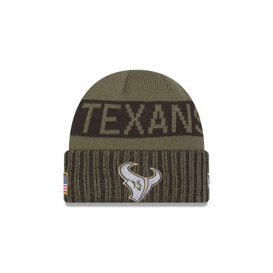 Houston Texans 2025 Salute to Service Cuff Knit Hat - New Era Cap