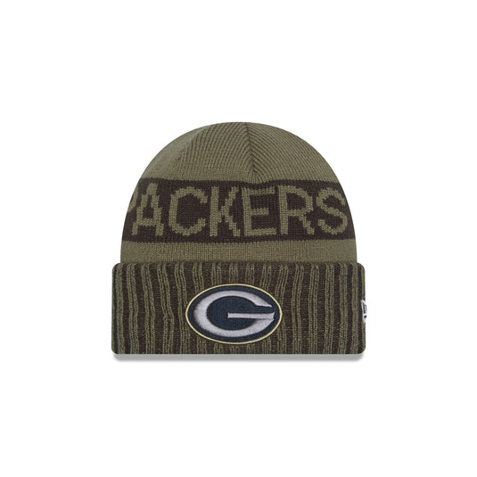 Green Bay Packers 2025 Salute to Service Cuff Knit Hat - New Era Cap