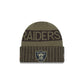 Las Vegas Raiders 2025 Salute to Service Cuff Knit Hat