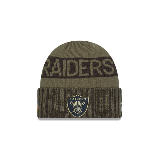 Las Vegas Raiders 2025 Salute to Service Cuff Knit Hat - New Era Cap
