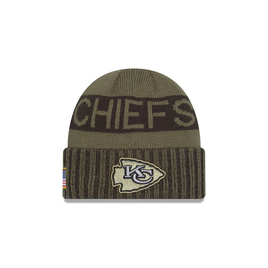 Kansas City Chiefs 2025 Salute to Service Cuff Knit Hat - New Era Cap
