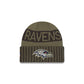 Baltimore Ravens 2025 Salute to Service Cuff Knit Hat