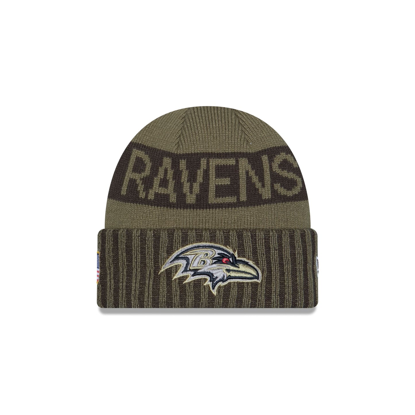 Baltimore Ravens 2025 Salute to Service Cuff Knit Hat