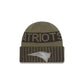 New England Patriots 2025 Salute to Service Cuff Knit Hat