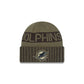 Miami Dolphins 2025 Salute to Service Cuff Knit Hat