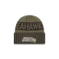 Seattle Seahawks 2025 Salute to Service Cuff Knit Hat
