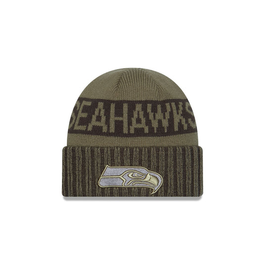 Seattle Seahawks 2025 Salute to Service Cuff Knit Hat - New Era Cap