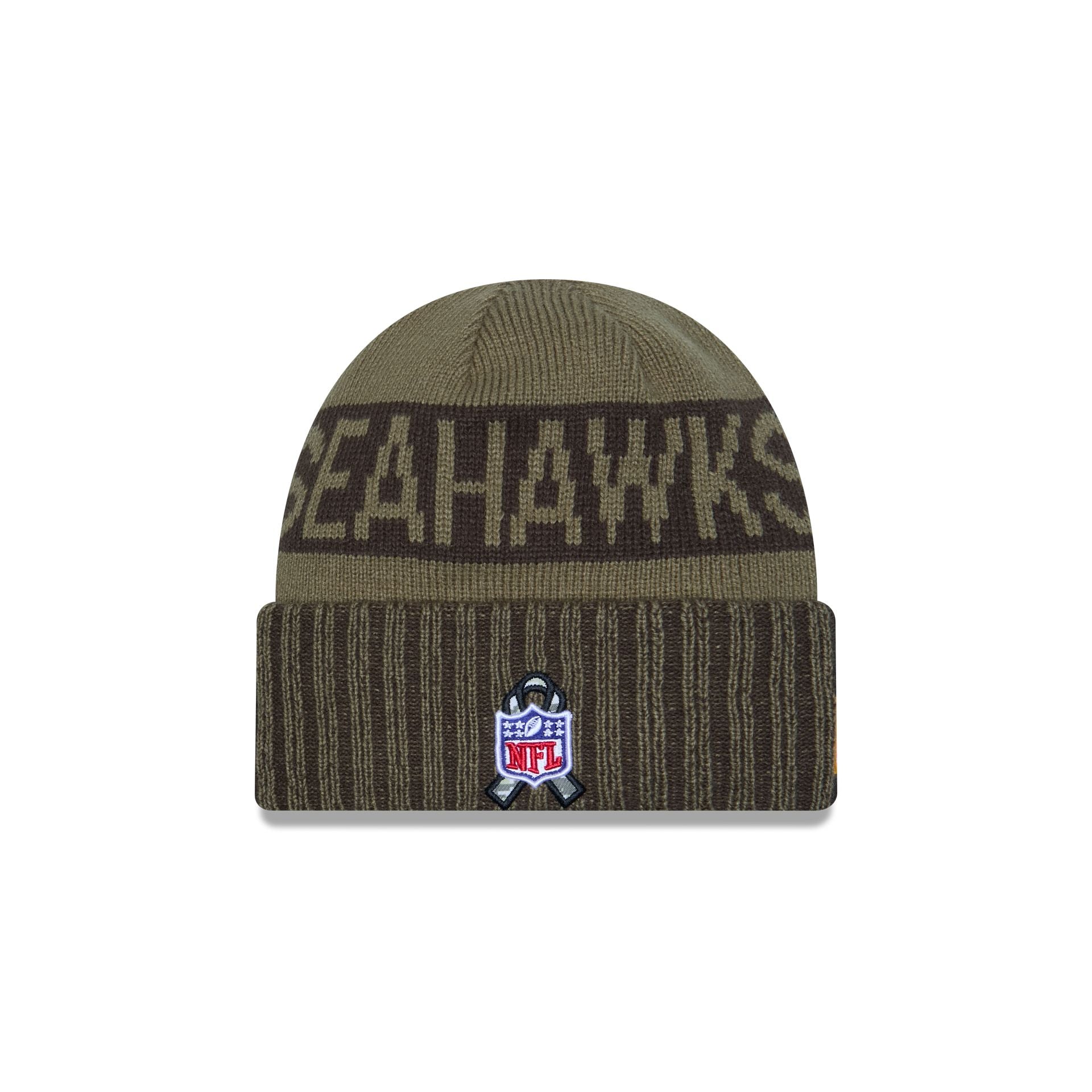 Seattle Seahawks 2025 Salute to Service Cuff Knit Hat