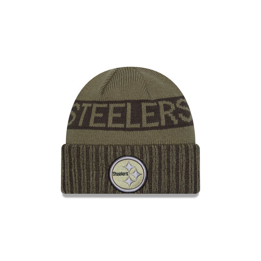 Pittsburgh Steelers 2025 Salute to Service Cuff Knit Hat - New Era Cap
