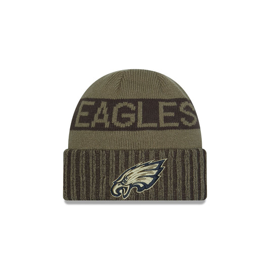 Philadelphia Eagles 2025 Salute to Service Cuff Knit Hat - New Era Cap