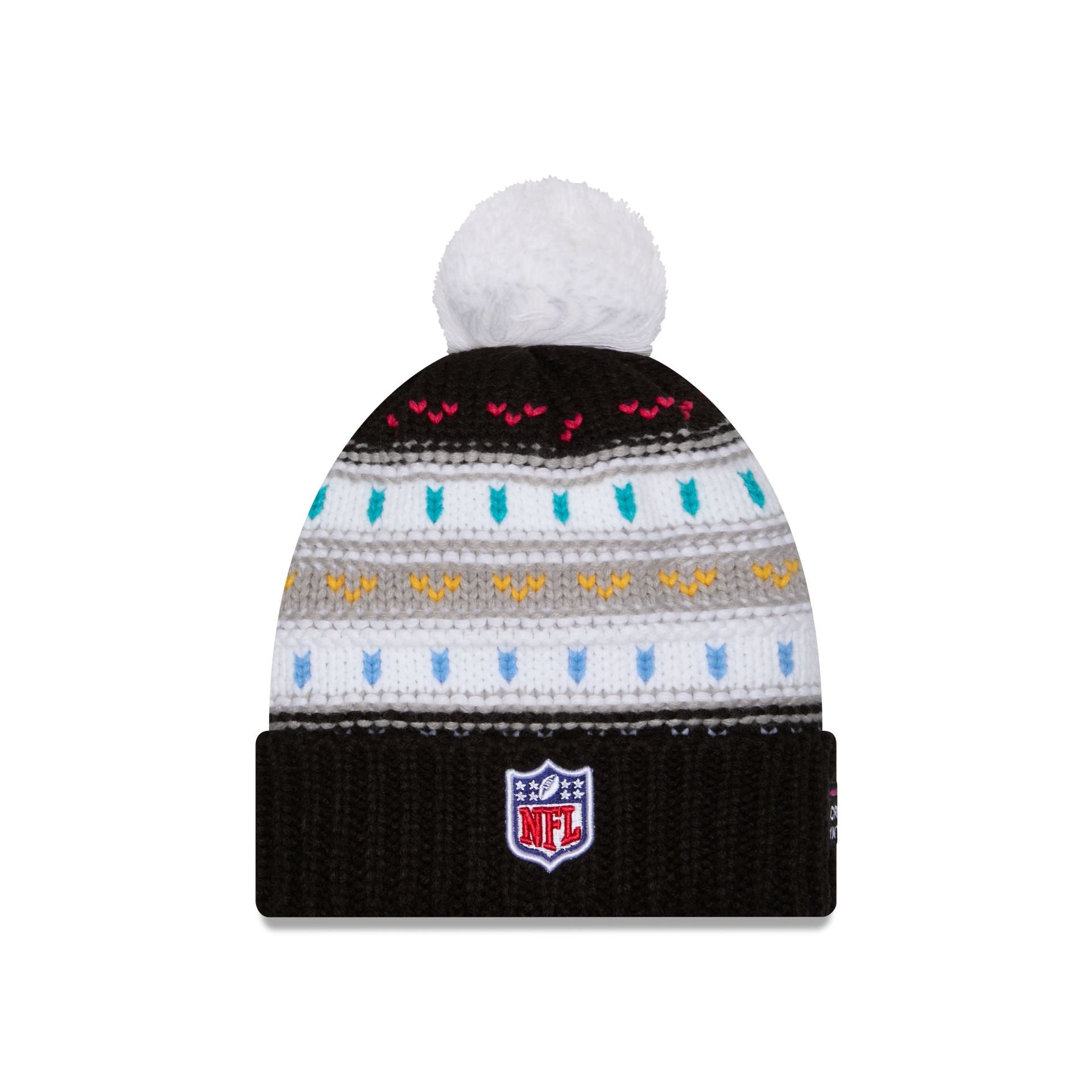 New York Giants 2025 Crucial Catch Women's Pom Knit Hat