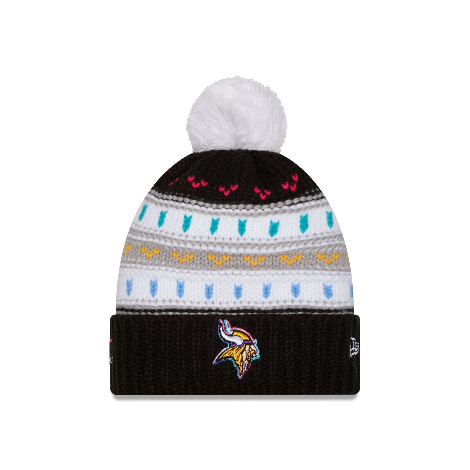 Minnesota Vikings 2025 Crucial Catch Women's Pom Knit Hat – New