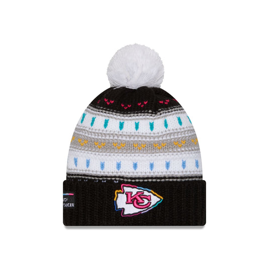 Kansas City Chiefs 2025 Crucial Catch Women's Pom Knit Hat - New Era Cap