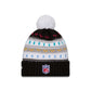 New England Patriots 2025 Crucial Catch Women's Pom Knit Hat
