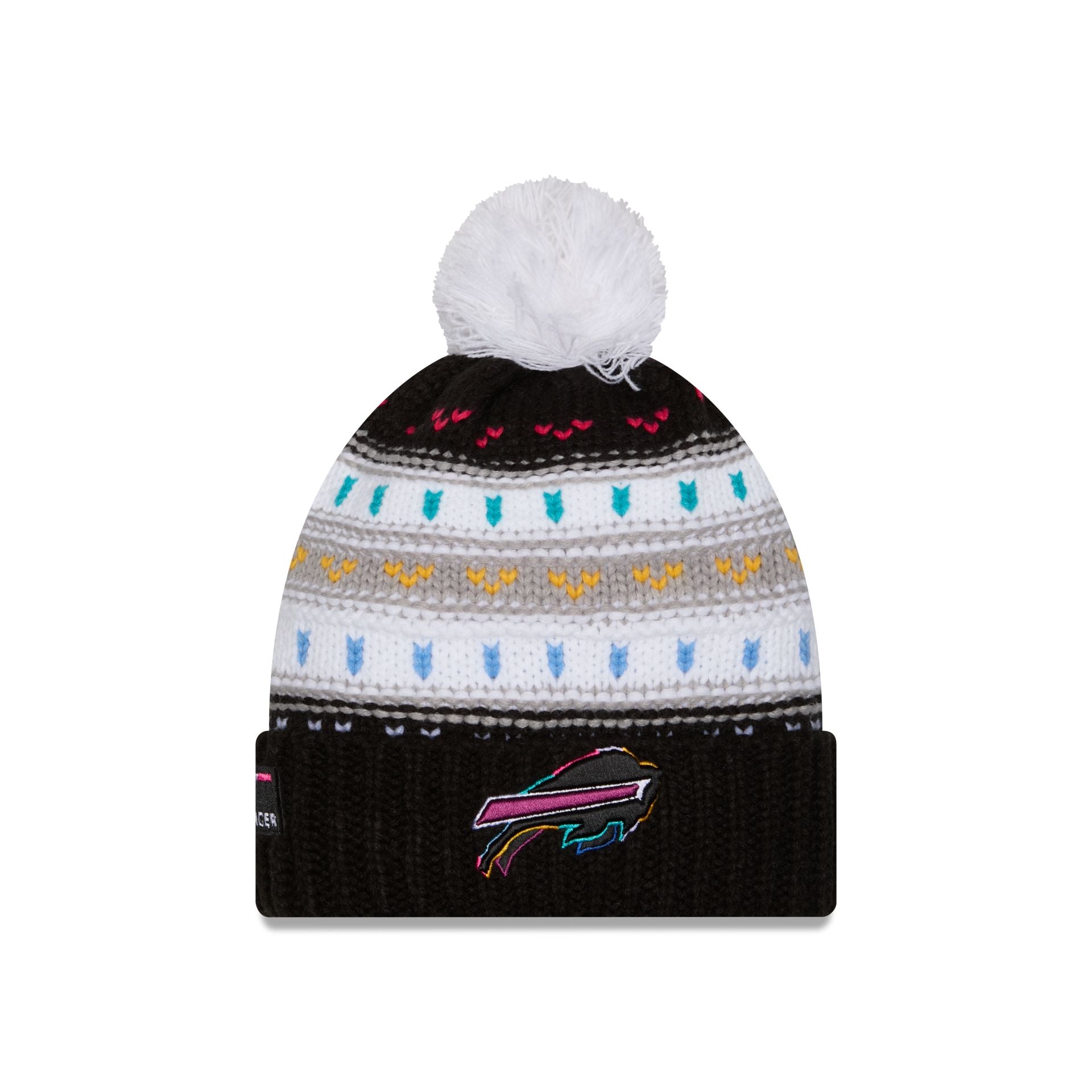 Buffalo Bills 2025 Crucial Catch Women's Pom Knit Hat
