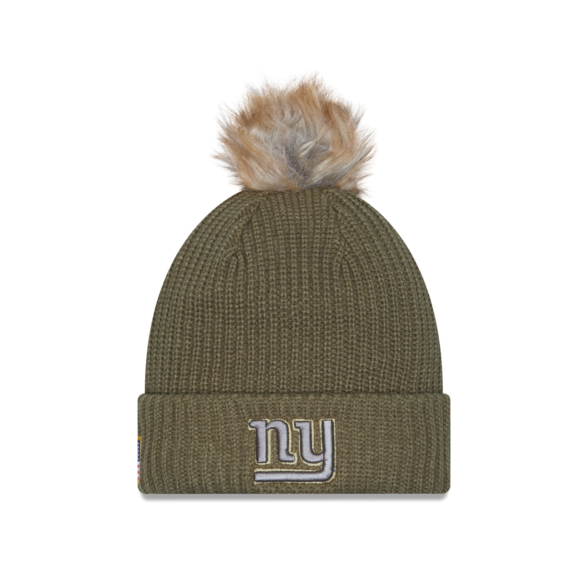 New York Giants 2025 Salute to Service Women's Pom Knit Hat