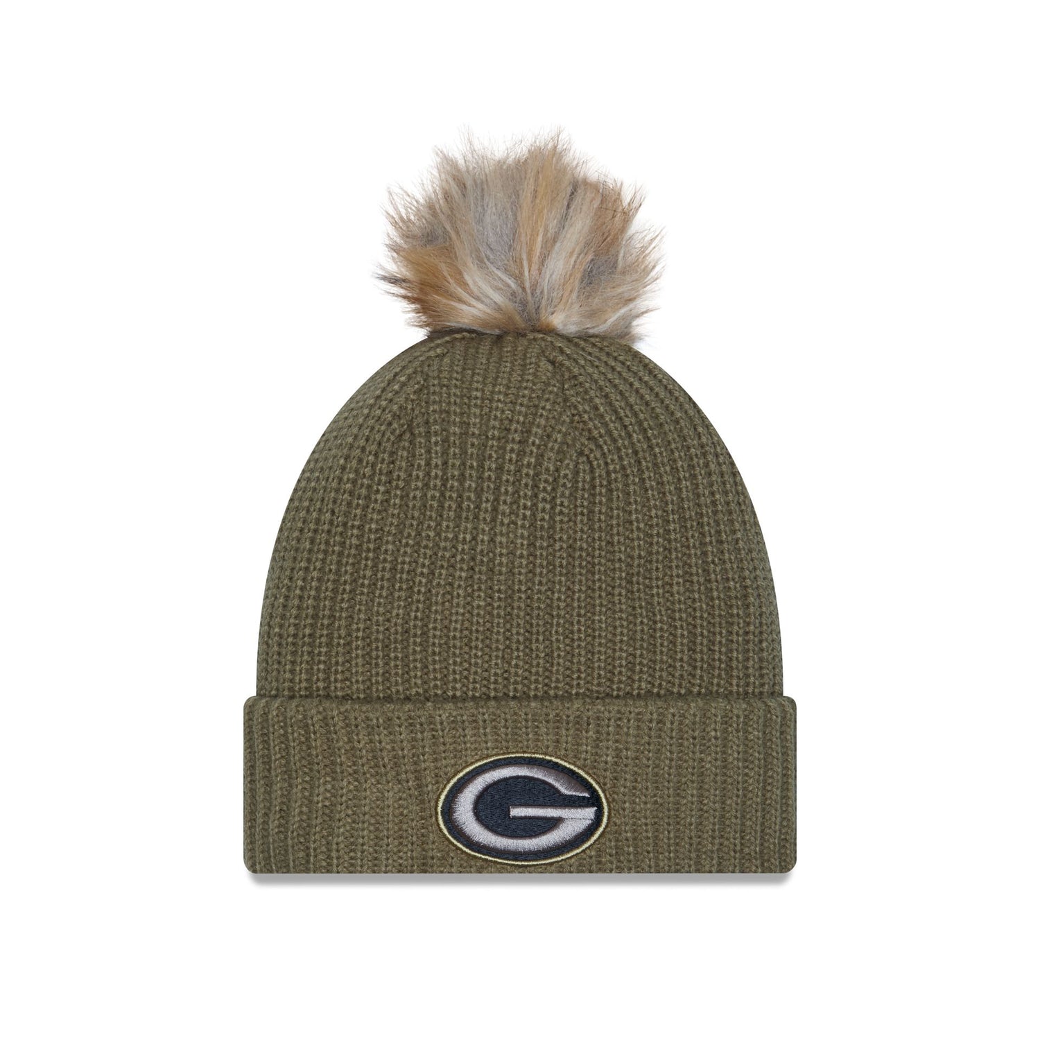 Green Bay Packers 2025 Salute to Service Women's Pom Knit Hat