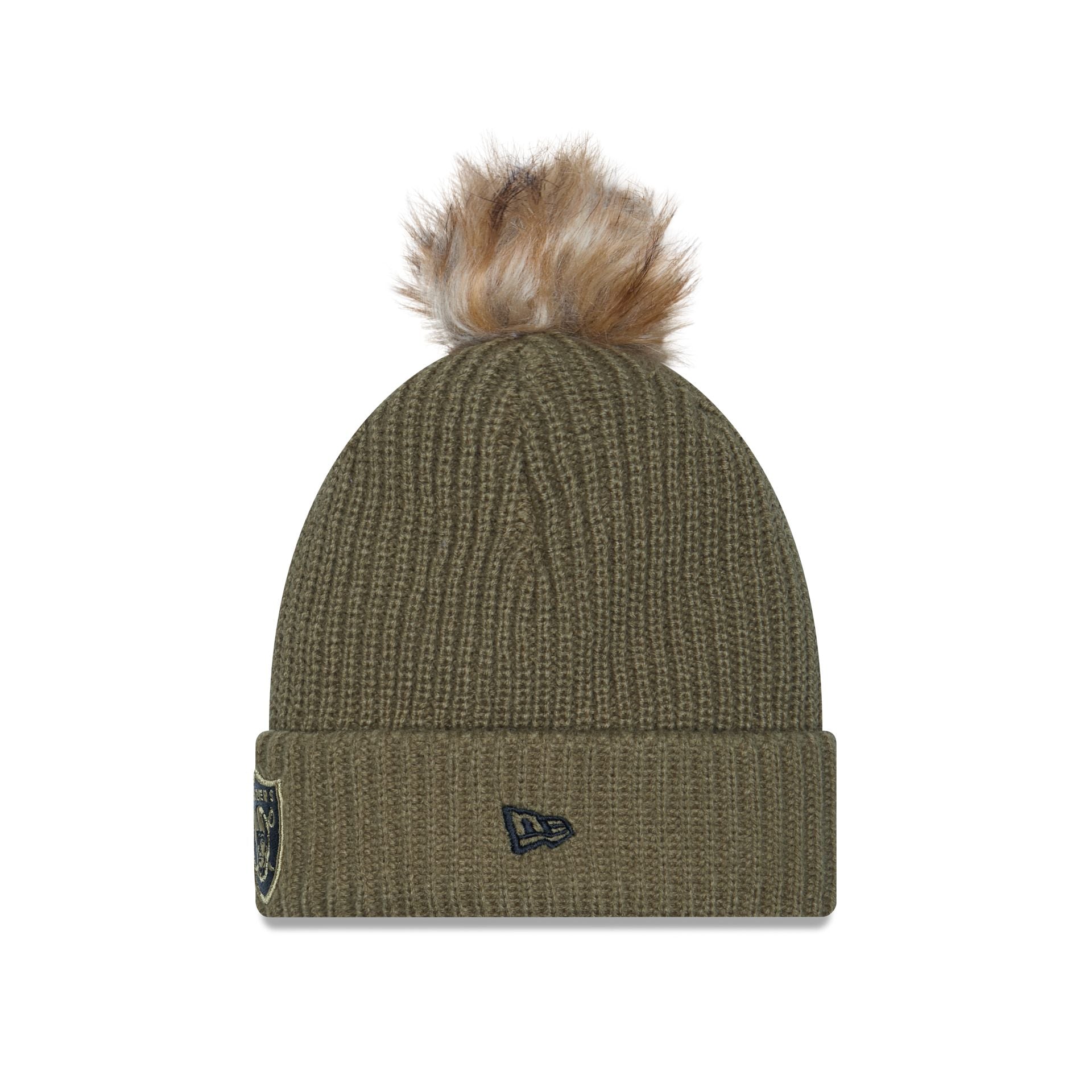 Las Vegas Raiders 2025 Salute to Service Women's Pom Knit Hat