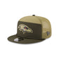 Baltimore Ravens 2025 Salute to Service Split Panel 9FIFTY Trucker Hat