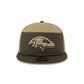 Baltimore Ravens 2025 Salute to Service Split Panel 9FIFTY Trucker Hat