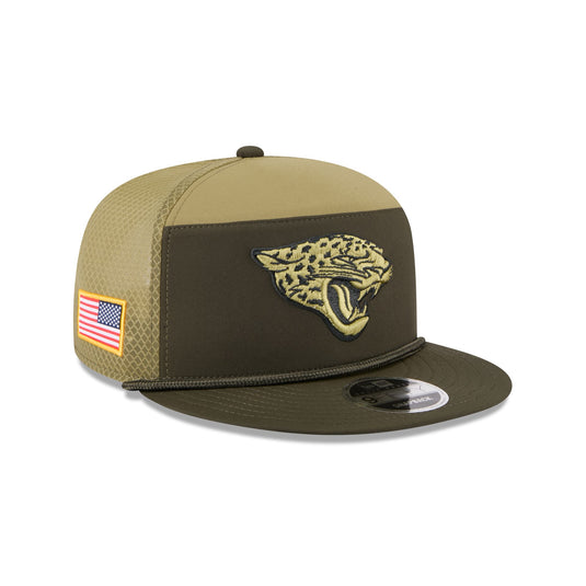 Jacksonville Jaguars 2025 Salute to Service Split Panel 9FIFTY Trucker Hat - New Era Cap