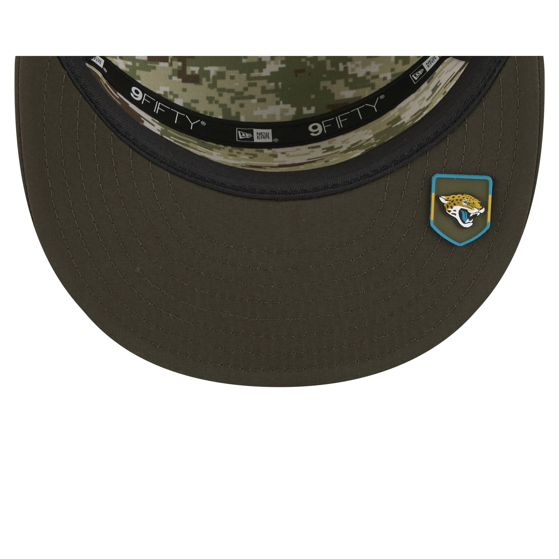 Jacksonville Jaguars 2025 Salute to Service Split Panel 9FIFTY Trucker Hat