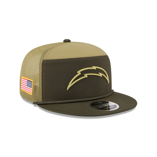 Los Angeles Chargers 2025 Salute to Service Split Panel 9FIFTY Trucker Hat - New Era Cap