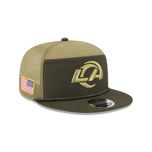 Los Angeles Rams 2025 Salute to Service Split Panel 9FIFTY Trucker Hat - New Era Cap