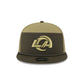 Los Angeles Rams 2025 Salute to Service Split Panel 9FIFTY Trucker Hat