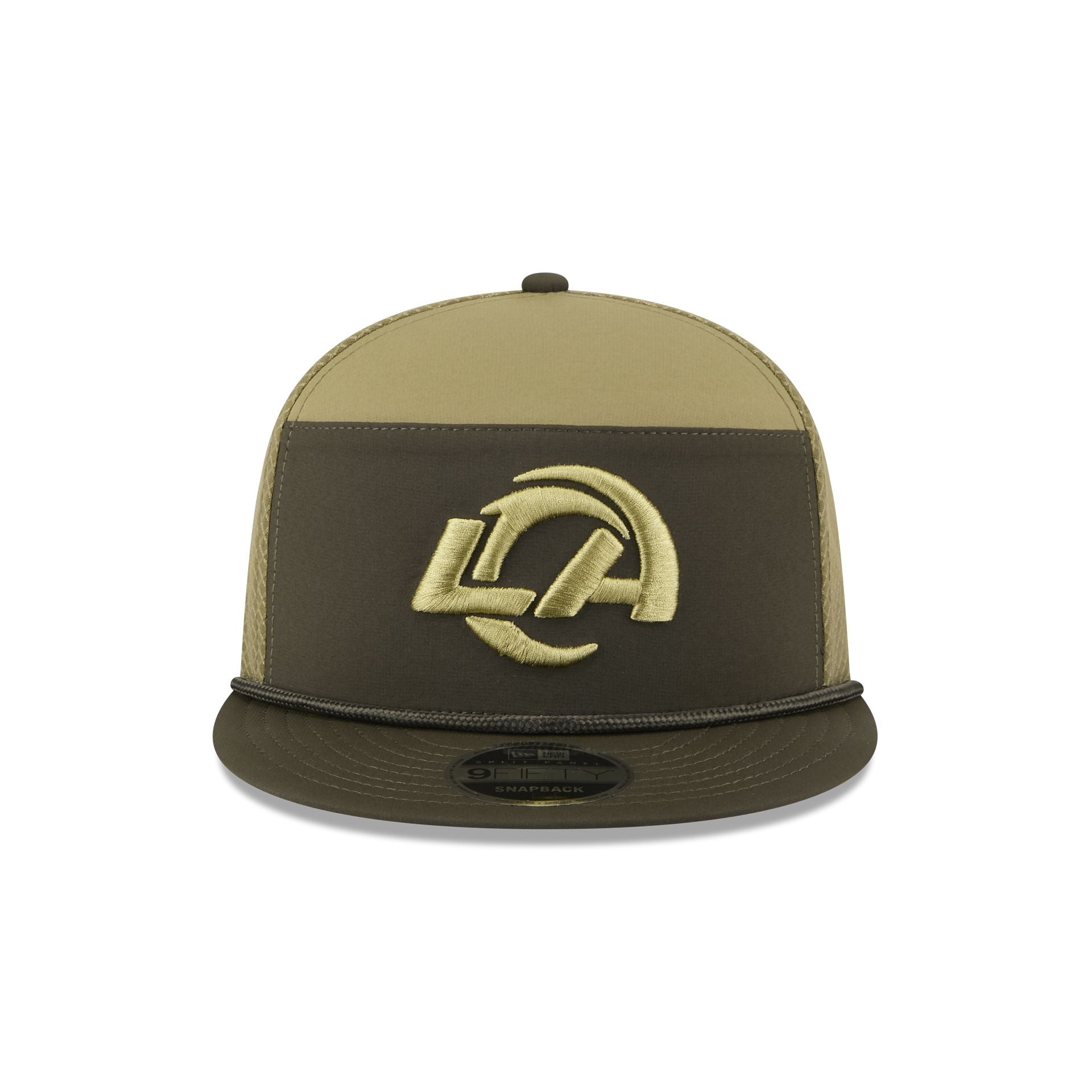 Los Angeles Rams 2025 Salute to Service Split Panel 9FIFTY Trucker Hat