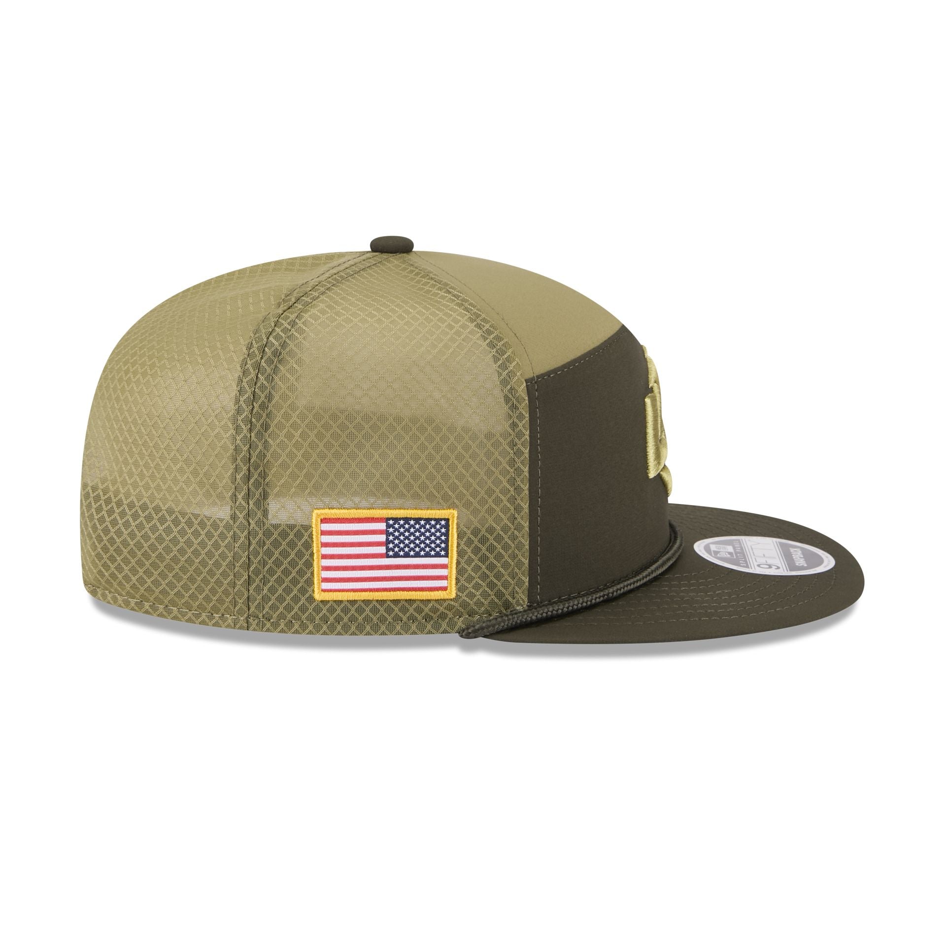 Los Angeles Rams 2025 Salute to Service Split Panel 9FIFTY Trucker Hat