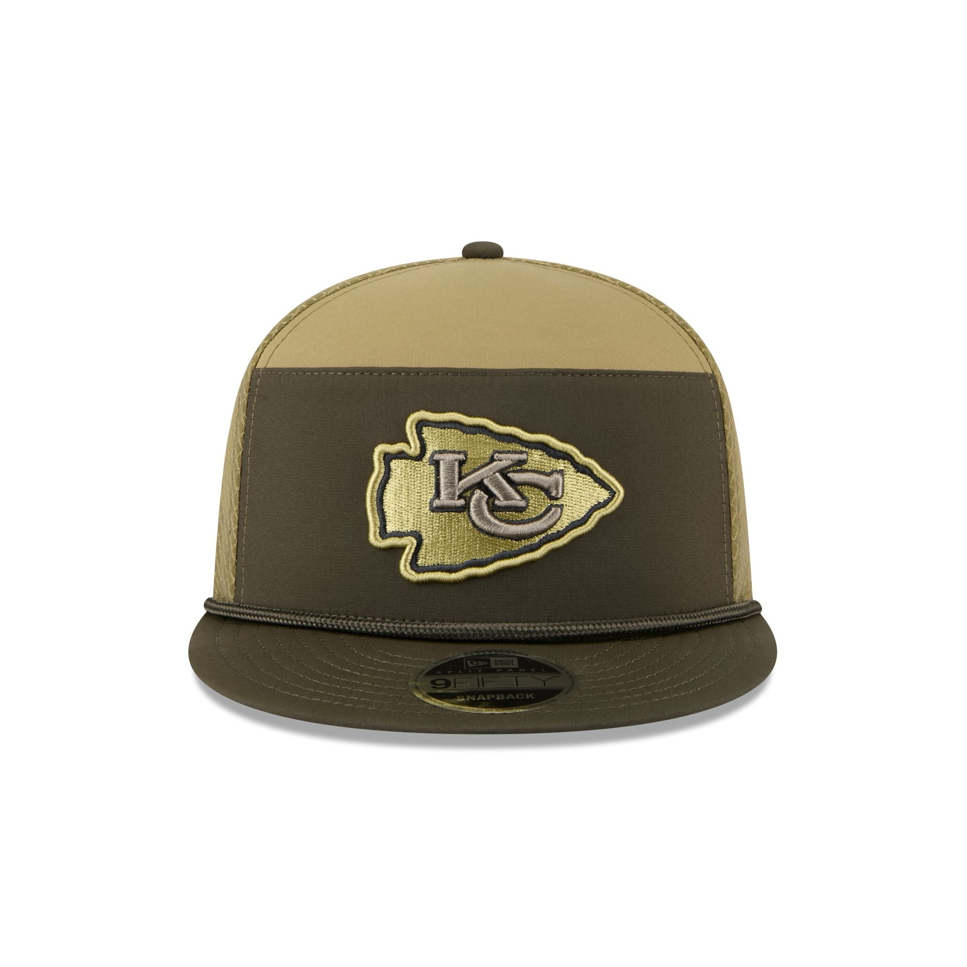 Kansas City Chiefs 2025 Salute to Service Split Panel 9FIFTY Trucker Hat