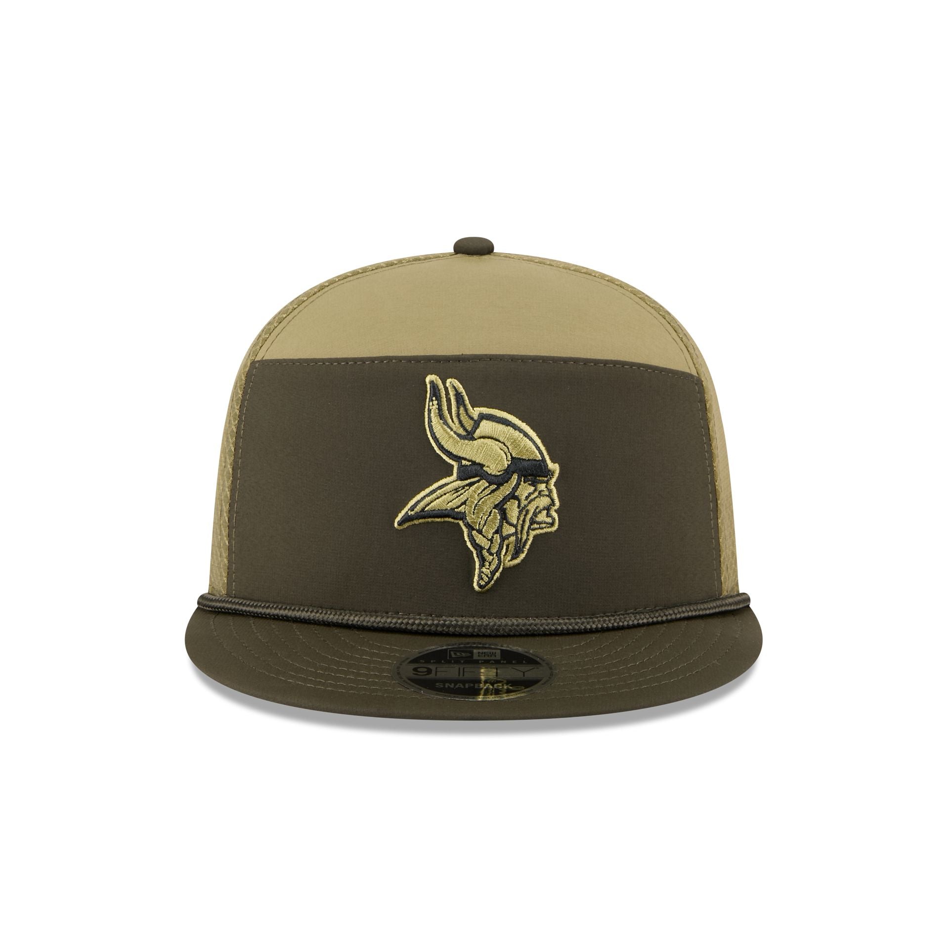 Minnesota Vikings 2025 Salute to Service Split Panel 9FIFTY Trucker Hat