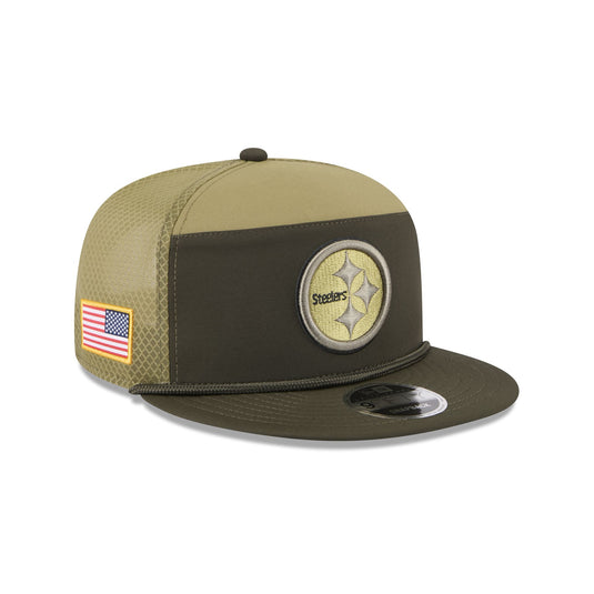 Pittsburgh Steelers 2025 Salute to Service Split Panel 9FIFTY Trucker Hat - New Era Cap