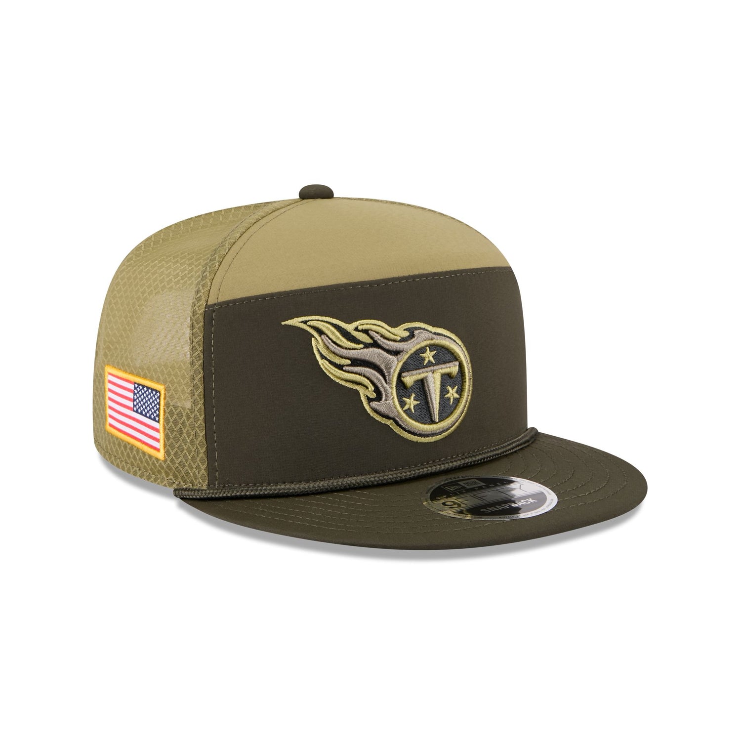 Tennessee Titans 2025 Salute to Service Split Panel 9FIFTY Trucker Hat
