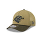 Carolina Panthers 2025 Salute to Service 9FORTY M-Crown A-Frame Trucker Hat