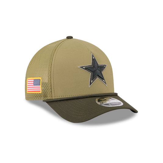 Dallas Cowboys 2025 Salute to Service 9FORTY M-Crown A-Frame Trucker Hat - New Era Cap