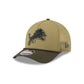 Detroit Lions 2025 Salute to Service 9FORTY M-Crown A-Frame Trucker Hat