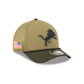 Detroit Lions 2025 Salute to Service 9FORTY M-Crown A-Frame Trucker Hat