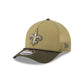 New Orleans Saints 2025 Salute to Service 9FORTY M-Crown A-Frame Trucker Hat